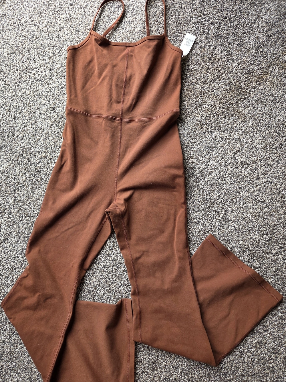 Wilfred Rust Brown Spaghetti-Strap Jumpsuit Romper